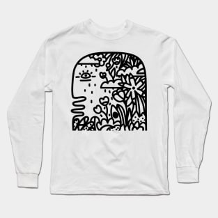 Growing - Minimal Lines Doodle Long Sleeve T-Shirt